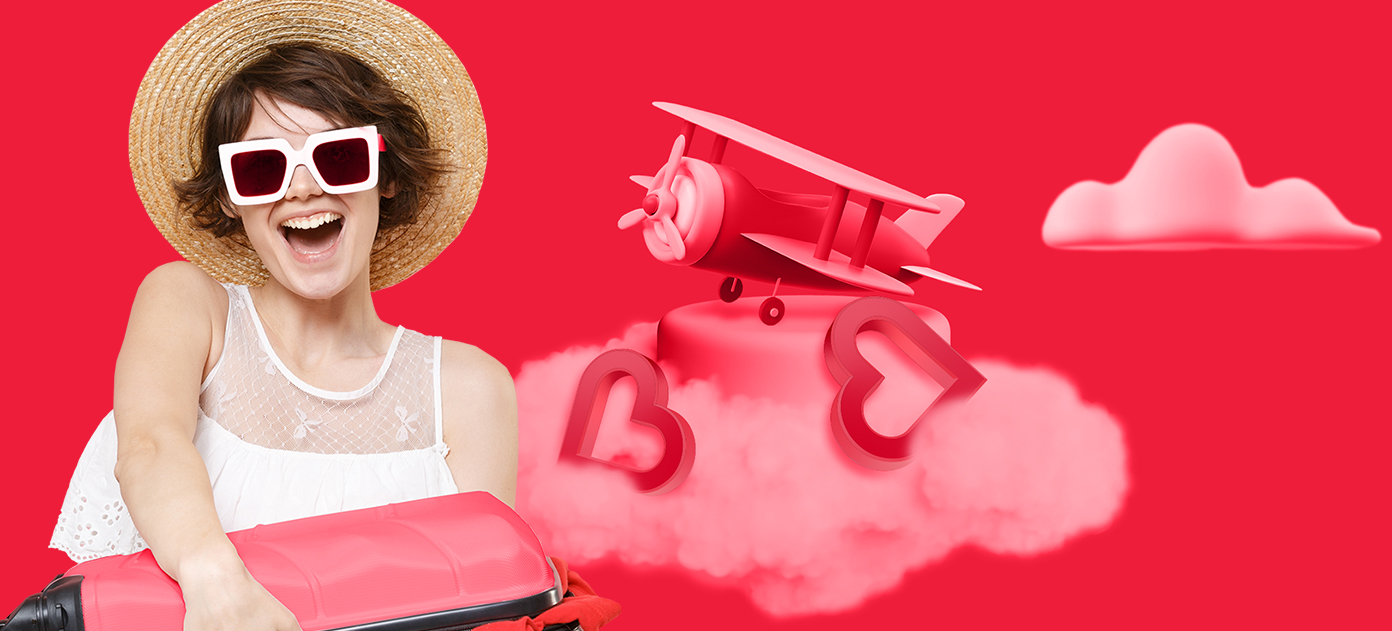 Woman getting ready to travel - Heart Bingo